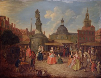 View of Stocks Market, City of London by Joseph van Aken